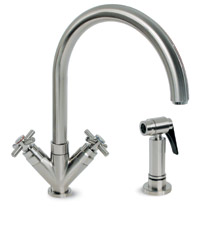 Deco V Kitchen Faucet with Metal Side Spray