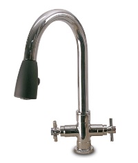 Ergo T - Pull-Down Kitchen Faucet with Two Cross Handles